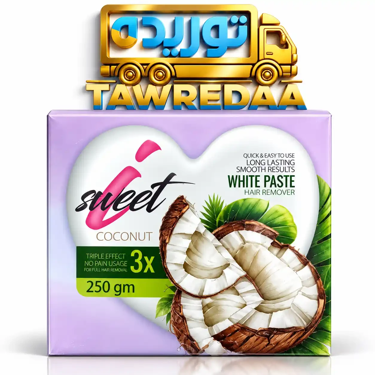 اي سويت شمع بارد 3 في 1 - 250 مل جوز هند