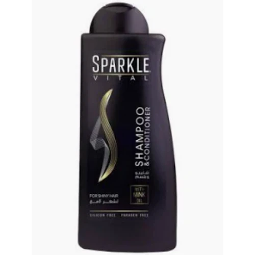 سباركل شامبو 600 ملي اسود